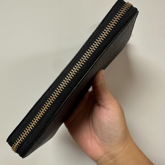 NWT!RARE! Coach F76971 Accordion Zip Wallet With Signature Canvas In Brown/Black - Picture 5 of 11